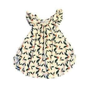Dot Dot Smile NWT Baby Girl’s Size‎ 12/24M Holly Print Dress Christmas Holiday